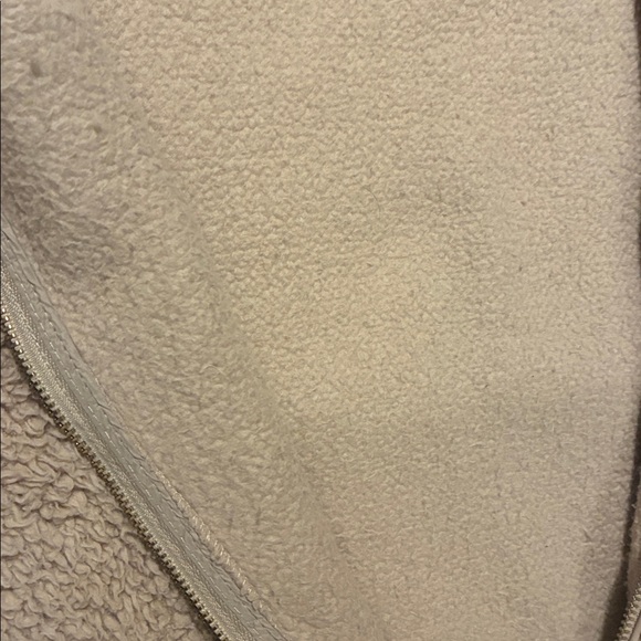 Calvin Klein Womems Beige Sherpa Zip-Up Jacket Size Large - Picture 6 of 12